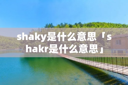 shaky是什么意思「shakr是什么意思」