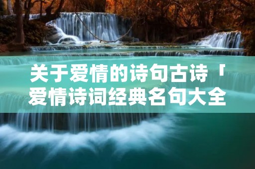 关于爱情的诗句古诗「爱情诗词经典名句大全」 关于爱情的诗句古诗「爱情诗词经典名句大全」