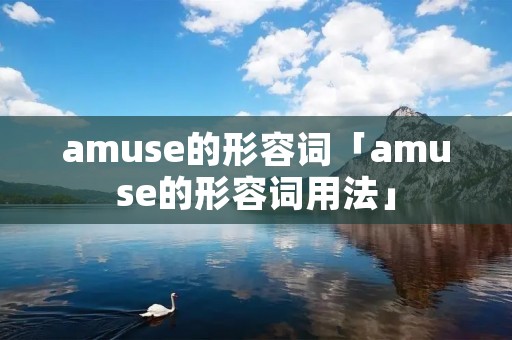 amuse的形容词「amuse的形容词用法」