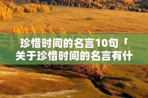 珍惜时间的名言10句「关于珍惜时间的名言有什么」