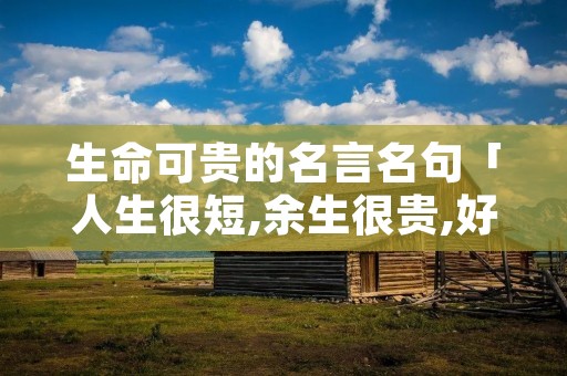 生命可贵的名言名句「人生很短,余生很贵,好好珍惜」