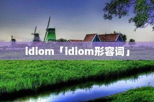 idiom「idiom形容词」