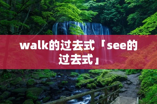 walk的过去式「see的过去式」