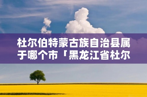 杜尔伯特蒙古族自治县属于哪个市「黑龙江省杜尔伯特蒙古族自治县属于哪个市」 杜尔伯特蒙古族自治县属于哪个市「黑龙江省杜尔伯特蒙古族自治县属于哪个市」