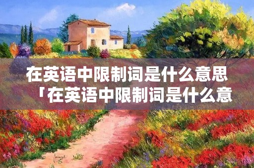 在英语中限制词是什么意思「在英语中限制词是什么意思啊」