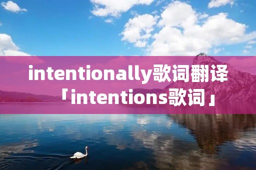 intentionally歌词翻译「intentions歌词」
