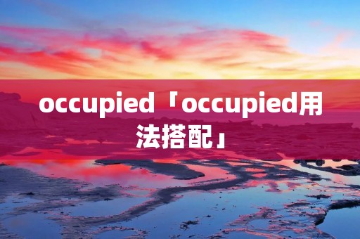 occupied「occupied用法搭配」