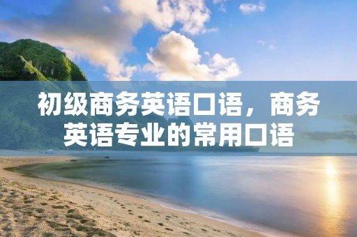 初级商务英语口语,商务英语专业的常用口语 初级商务英语口语,商务英语专业的常用口语