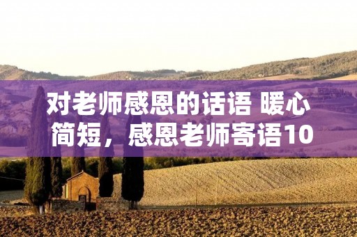 对老师感恩的话语 暖心 简短，感恩老师寄语10个字左右