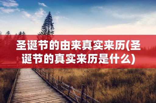 圣诞节的由来真实来历(圣诞节的真实来历是什么) 圣诞节的由来真实来历(圣诞节的真实来历是什么)