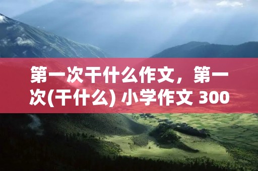 第一次干什么作文，第一次(干什么) 小学作文 300字