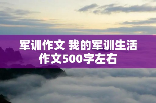 军训作文 我的军训生活作文500字左右 军训作文 我的军训生活作文500字左右