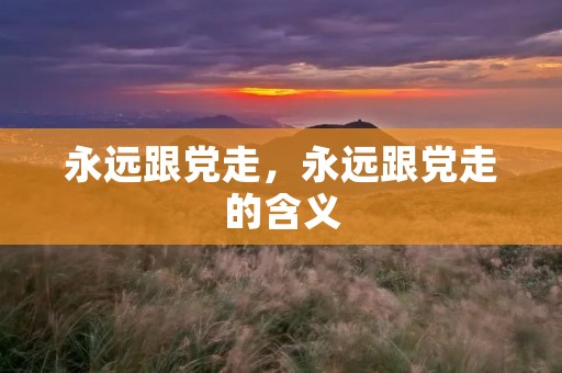 永远跟党走，永远跟党走的含义
