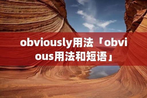 obviously用法「obvious用法和短语」
