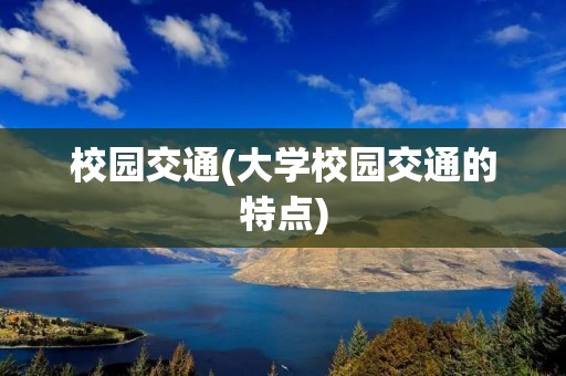 校园交通(大学校园交通的特点)