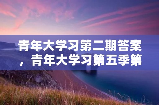 青年大学习第二期答案，青年大学习第五季第二期答案