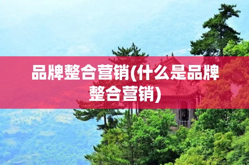 品牌整合营销(什么是品牌整合营销) 品牌整合营销(什么是品牌整合营销)