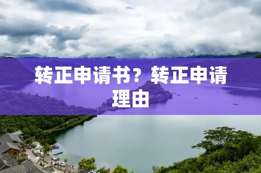 转正申请书?转正申请理由