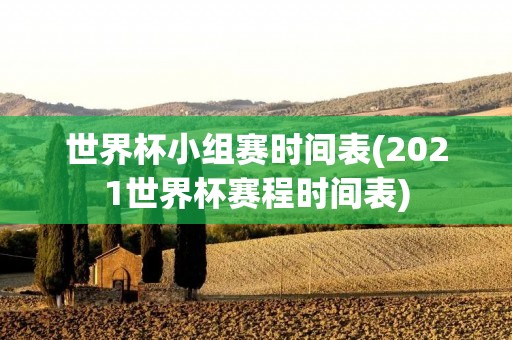 世界杯小组赛时间表(2021世界杯赛程时间表)
