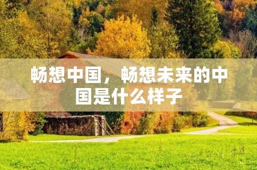 畅想中国,畅想未来的中国是什么样子 畅想中国,畅想未来的中国是什么样子