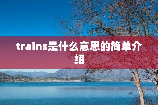trains是什么意思的简单介绍