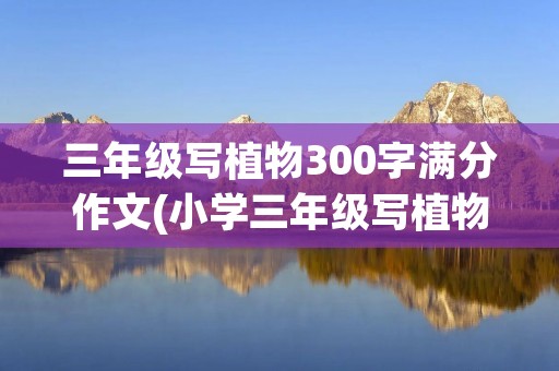 三年级写植物300字满分作文(小学三年级写植物300字满分作文11篇) 三年级写植物300字满分作文(小学三年级写植物300字满分作文11篇)