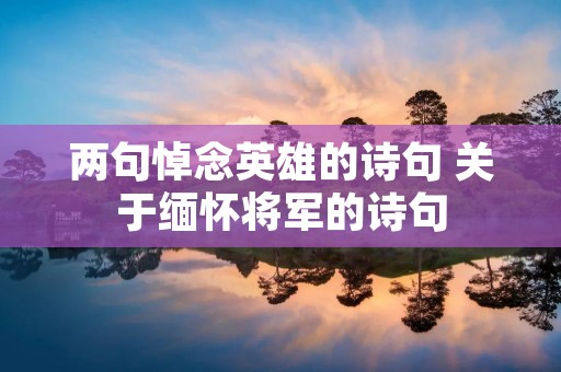 两句悼念英雄的诗句 关于缅怀将军的诗句 两句悼念英雄的诗句 关于缅怀将军的诗句