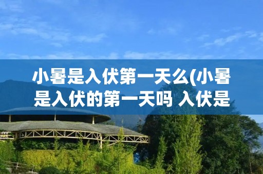 小暑是入伏第一天么(小暑是入伏的第一天吗 入伏是最热的时候吗)