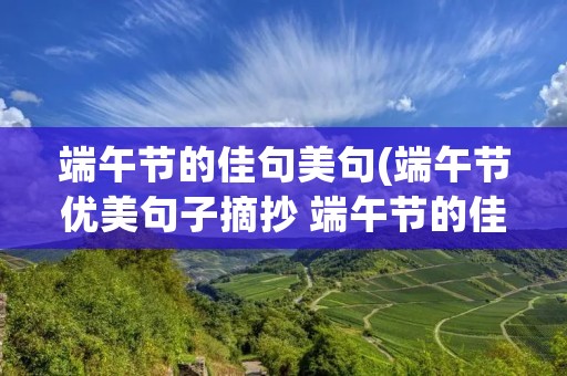 端午节的佳句美句(端午节优美句子摘抄 端午节的佳句美句) 端午节的佳句美句(端午节优美句子摘抄 端午节的佳句美句)