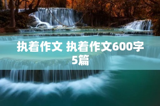 执着作文 执着作文600字5篇 执着作文 执着作文600字5篇