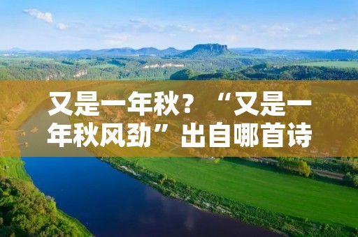 又是一年秋？“又是一年秋风劲”出自哪首诗或词