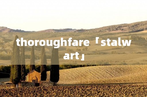 thoroughfare「stalwart」 thoroughfare「stalwart」