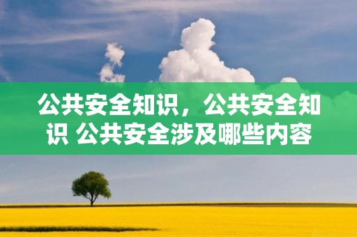 公共安全知识，公共安全知识 公共安全涉及哪些内容