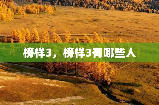 榜样3，榜样3有哪些人