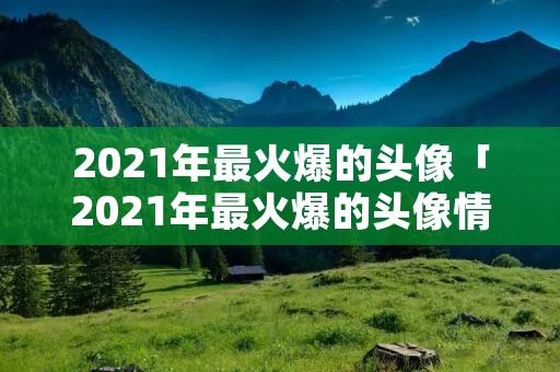 2021年最火爆的头像「2021年最火爆的头像情侣」