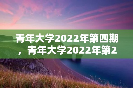 青年大学2022年第四期,青年大学2022年第20期在哪看