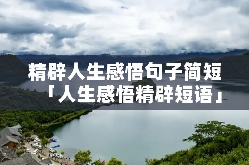 精辟人生感悟句子简短「人生感悟精辟短语」
