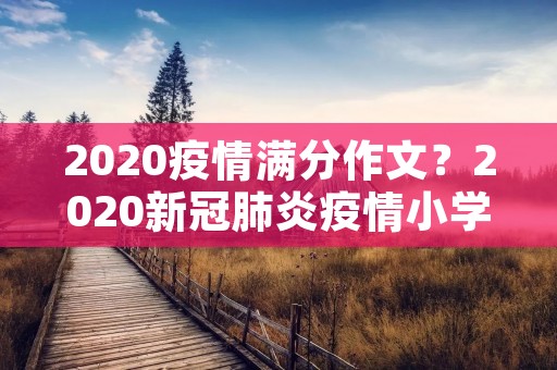 2020**满分作文?2020**肺炎**小学满分作文400字精选5篇 2020**满分作文?2020**肺炎**小学满分作文400字精选5篇