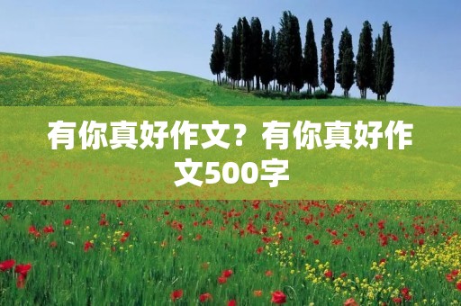 有你真好作文?有你真好作文500字