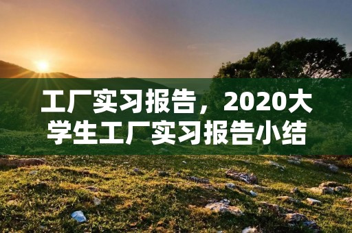 工厂实习报告,2020大学生工厂实习报告小结 工厂实习报告,2020大学生工厂实习报告小结