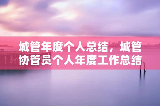 城管年度个人总结，城管协管员个人年度工作总结怎么写