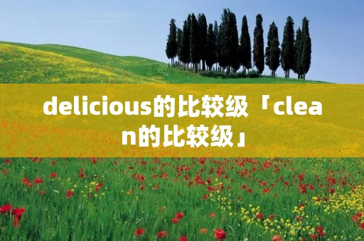 delicious的比较级「clean的比较级」 delicious的比较级「clean的比较级」