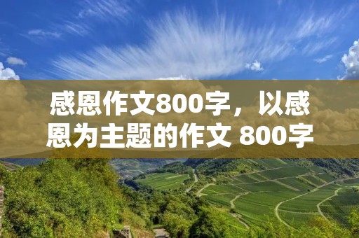 感恩作文800字,以感恩为主题的作文 800字题目自拟