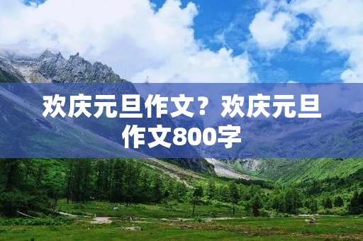 欢庆元旦作文?欢庆元旦作文800字 欢庆元旦作文?欢庆元旦作文800字