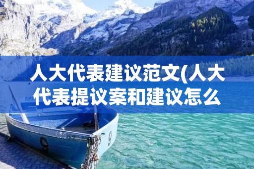 人大代表建议范文(人大代表提议案和建议怎么写)