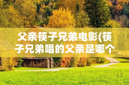 父亲筷子兄弟电影(筷子兄弟唱的父亲是哪个电影的主题歌) 父亲筷子兄弟电影(筷子兄弟唱的父亲是哪个电影的主题歌)