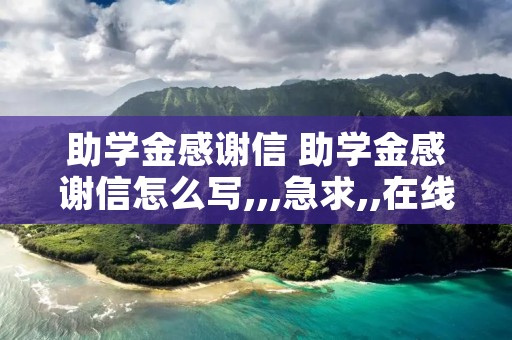 助学金感谢信 助学金感谢信怎么写,,,急求,,在线等,,,100字左右 助学金感谢信 助学金感谢信怎么写,,,急求,,在线等,,,100字左右