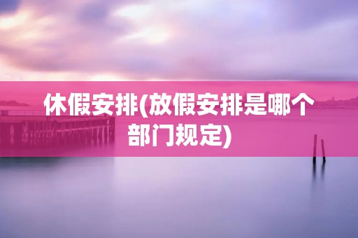 休假安排(放假安排是哪个部门规定)