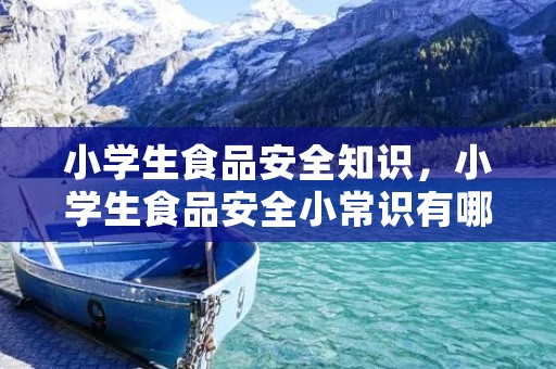 小学生食品安全知识,小学生食品安全小常识有哪些