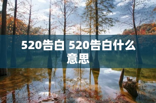 520告白 520告白什么意思